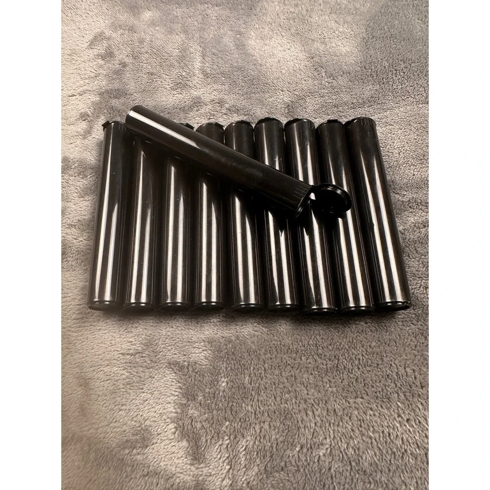Storage Tubes Black Pop Top Plastic Airtight Containers (20pk)